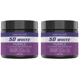 5D White Purple Cleaning Teeth Powder: All-Round Protection, Brightens Teeth, Deep Cleans, Moisturizes & Freshens Breath