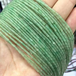 Natural Stone Beads 2x4mm Hematite Agate Jasper Crystal Cylinder Tube Loose Spacer Bead for Jewelry Making Diy Bracelet Necklace