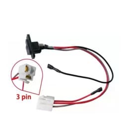 1PCS 3pin Children's Electric Car Charging Interface Charger Socket Suitable For 6/12/24V 3-hole Charging Port Cable Power Tool