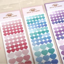 2 pcs/set Korean Import Brand BONITO Gradient Heart Paper Stickers Scrapbooking Diy Journal Stationery Deco Aesthetic Sticker