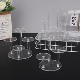4 Layers Transparent Removable Acrylic Display Stand Square Holder Rack Garage Kit Blind Box Display Stand Jewelry Holder Shelf