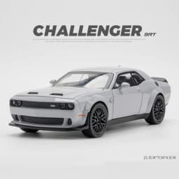 1/32 Alloy Model Dodge Challenger Car Diecasts Metal Sports Alloy Car Model Simulation Sound Light Collection Boys Toy Gift