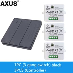 1 2 3 Channel Button 86 Type Wall Panel RF 433Mhz Remote Controller for RF433 Smart Switch RF433 for Home Led Light Lamp Fan