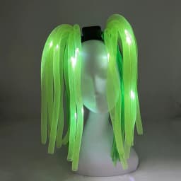 Disco Luminous Flashing Noodles Headband Light up Braid Headband Women Bar Club Night Show Headwear Supplies