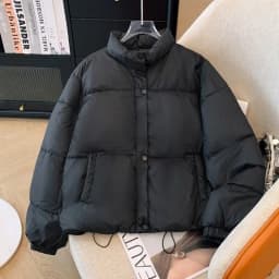 2025 New plus Size Thickened Loose Short Hooded Bread Women's Cloud Puff Cotton Jacket Winter Warm Long Sleeve High Collar