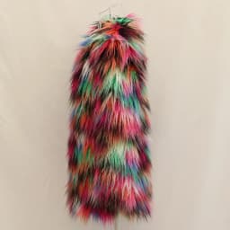 Women's lamb fur medium length thickened faux beach wool fur coat women's tide coat