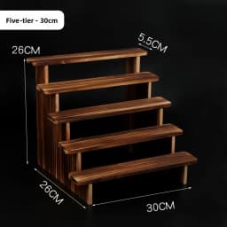 Pure Wood Display Stand Storage Rack Desktop Figurine Bubble Mat Doll Meat Green Plant Multi-layer Staircase Rack