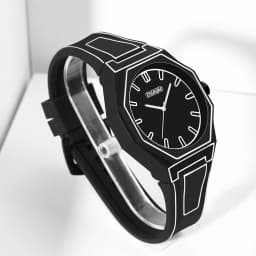 Preppy Style Quartz Wrist Watch - Round Dial, Electronic Drive, Silicone Strap, Unisex, Holiday Gifts(Gift box does not include)