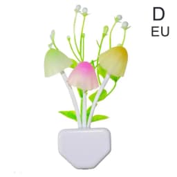 Novelty Lotus Leaf Mushroom Light Control Induction Colorful LED Night Lamp Creative Baby Bedside Wall Decor Bedroom Accessories