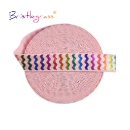 BRISTLEGRASS 2 5 10 Yard 5/8" 15mm Evil Eye Hamsa Hand Foil Print Fold Over Elastics FOE Spandex Bands Tape Hair Tie Sewing Trim