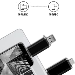 512GB OTG USB Flash Drive USB 3.0 Type C For iPhone ipad 128GB 256GB Pendrive Samsung Huawei Xiaomi Android Laptop Memory Stick