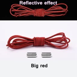 Reflective Shoelaces Without Ties No Tie Shoe Laces Elastic Laces Sneakers Boots Round Kids Adult Quick Shoe Lace Rubber Bands
