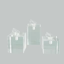 Clear Acrylic Ring Holder Display Stands Jewelry Organizer with Clips Joyeros Organizador De Joyas Packaging Storage Props Riser