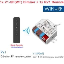 Skydance V1-SP(WT) 1CH V3-SP(WT) 3CH V5-SP(WT) 5CH Tuya APP WiFi 2.4G RF Wireless LED Controller Push Switch for DC12V 24V Strip
