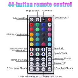 10m 20m Led Strip Lights with 44 Key Remote Control 5050 RGB Tape Led Wall Room for Home Bedroom Party Decor TV Backlight