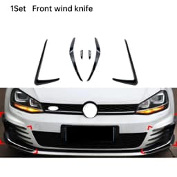 For VW Golf 7 MK7 ordinary/GTI/GTD 2013-2016 Car Rear Bumper Lip Diffuser Chin Tuning Spoiler with Lights Accessories Body Kits