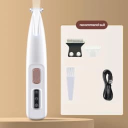 Waterproof Pet Paw Trimmer with LED Light & Display, 18mm Wide Blade Dog Grooming Clipper