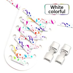 Stylish No Tie Elastic Shoelaces for Sneakers Effortlessly Unique Shoe Lace Splash Ink Flat Shoe Laces Design Suitable All Ages