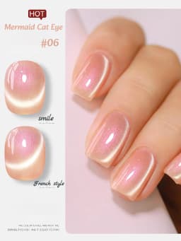 1-12pcs TC Summer Blue Glass Bead Cat Eye Gel Nail Polish Flash White Spar Nude Color Magnet Nail Art Gel Salon Christmas Nails