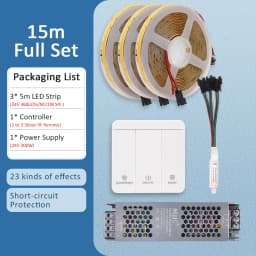 24V WS2811 IC Running Water COB Led Strip Light 5M 10M 15M Flow Chasing Flexible FCOB Led Tape Ribbob Lamp for Room Decoration