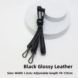 New Yu Black Leather Bag Strap Single Shoulder Crossbody Bag Long Strap School Bag Backpack Accessories Women's Bag Belt