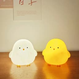 Animal Cartoon Duck Chicken Led for Soft Light Night Baby Children Kid Bedroom Decorative Lighting Home Decoration Moon Lamp