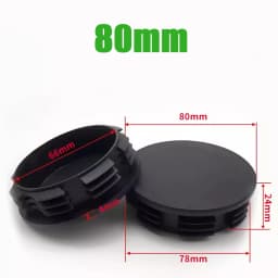 Black PE Plastic Round Pipe Plugs, Dia 10-100mm Furniture Foot Caps, Chair/Table Leg Protectors, Dustproof Tube Hole Covers