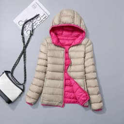 New Casual 90% Ultra Light White Duck Down Jacket Women Autumn Winter Warm Double sided Coat Lady Plus Size Female Hooded Parka