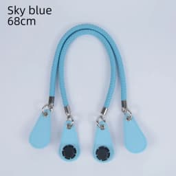 New 1 Pair Obag PU Woven Braided Leather Rope Handles Straps Round Handlefor O Bag Accessoires