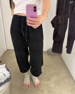 Knee-High Color Block Design OpenYY Autumn Winter Sheep Leg Pants High Waist Loose Fit Ladies Casual Trousers Korean Style