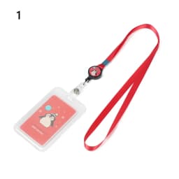 1Pc Cartoon Cat Card Holder Candy Color ID Card Sleeve Retractable Reel Lanyard Identity Credit Cover Case Bank Bus Card Case
