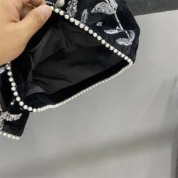 Autumn Winter New Gorgeous Bead Flake Flower Embroidered Velvet Shorts Women's Fashion Chic Pearl Edge Black Shorts Boots Female