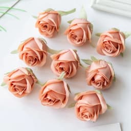 Cheap Rose Head Silk Artificial Flowers For Home Wedding Arch Craft Supplies Decoration DIY Christmas Wreath Accessory Scrapbook