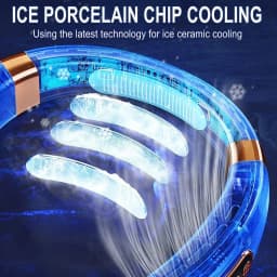 2026 Portable Neck Fan USB Handheld Mute LED Digital Display Leafless Mini Electric Colorful Atmosphere Lights 5th Gear