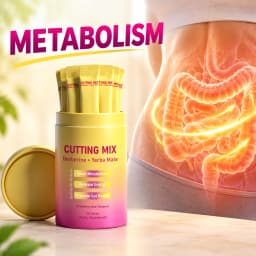 Berberine HCl Drink Powder for Metabolism Support & Gut Balance with Yerba Mate Chromium Ginger Inulin Vitamin B6 B12 30 Sticks
