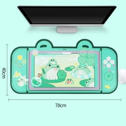 Bunny Desk Pad NS Switch Keyboard Gaming Mat Large Mat Mousepad Pastel Pink Animal Kawaii Cute Anime Desk Blotter Protector