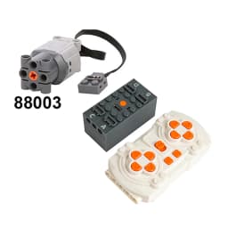 MOC Blue-tooth APP Remote Control Set - Rechargeable Battery Box Motor Set Speed Controller for PF Building Block Modifications