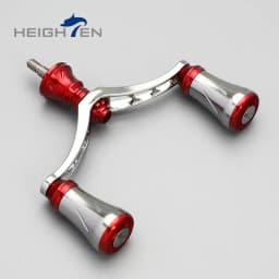 Heighten Spinning Reel Double Rocker Arms - 80/98mm Axle Spacing, 20mm Knob Diameter | Fits Daiwa & Shimano Reel Mod Parts