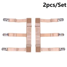 Men Shirt Stays Garters Belt With Locking Clamps,Adjustable Elastic Shirt Tuckers Garters,Shirt Holder,Leg Thigh Suspender Strap