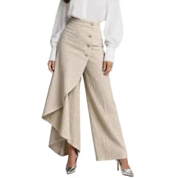 Y2KPants Spring Summer Fashion Long Solid Color Casual Buckle Loose Wide Leg Pants Women Trousers Faux Denim