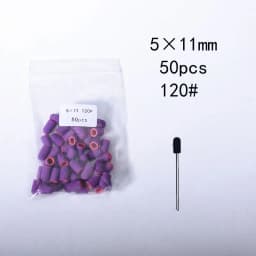 50PCS Green Nail Sanding Caps Bands With Rubber Drill Polishing Nail Art Rotating Remove Burrs Manicure Pedicure Accessory Tool