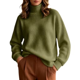 Women Fall Winter Pure Color Long Sleeved High Neck Round Neck Knitted Pullover Sweater Light Sweat Shirts Women