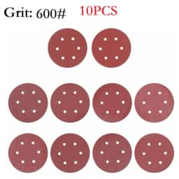 9inch Sandpaper 225mm 6 Hole Sanding Paper 40-2000grit Electric Wall Polisher Furniture Wood Products Grinding Polishing Metal
