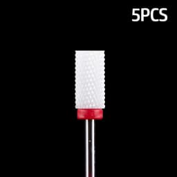 5pcs Ceramic Milling Cutter For Manicure Set Nail Drill Bit Mill Manicure Machine Pedicure Tools for Removing Gel File 3/32 Inch