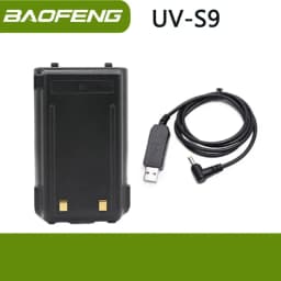 Baofeng UV-S9 Plus Battery UV-5R+Plus UV-S9 Pro Walkie Talkie Li-ion Original Batteries USB Charging 2800 mAh UV-S9 V2 UV-5R Max