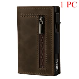 Rfid Blocking Credit Card Holder Men Wallet Luxury Pop Up Slim Thin Minimalist Wallet Bank Cardholder Case Black Vallet for Men