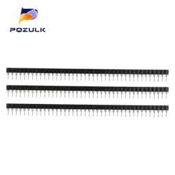 10PCS 40P Male Header 1X40 Pin 2.54 Round Female Pin Header Connector 1*40 Hole Single Inline Row Needle Seat Hole Row
