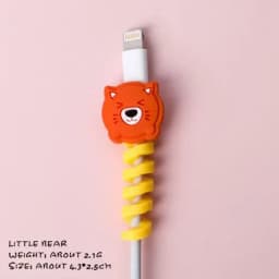 8 PCS Cartoon Silicone Charger Cable Protectors Mobile Phone Charger End Cord Charging Cable Winder