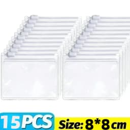 50/5PCS Mini Clear Bag Pill Dispenser Bags Protable Travel Jewel Pouch with Sliding Zipper Self-sealing Waterproof Storage Bags