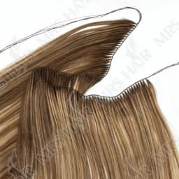 Invisible Feather Hair Bundles Extensions Natural Fish Line Human Hair Non-Remy Invisible Micro Rings Hair Weft 100 Strands